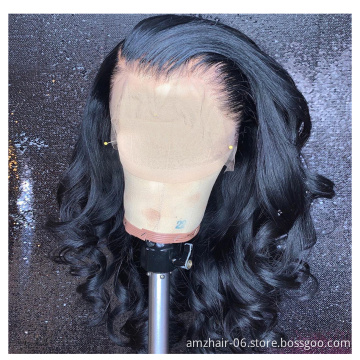 Wholesale Raw Indian Virgin Body Wave Human Hair Hd Lace Front Wig Cheap Full Transparent 360 Lace Frontal Wig For Black Women